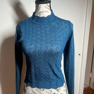 Elegant Blue Women's Sweater